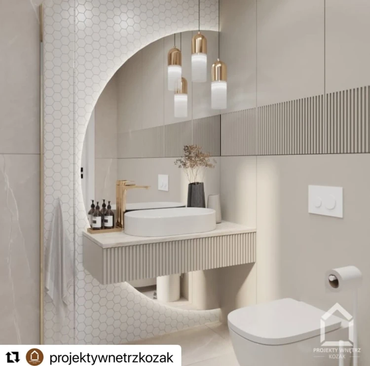 Pojedyncza lamp wisząca - Burgos Złota mleczne szkło aranżacja.jpg