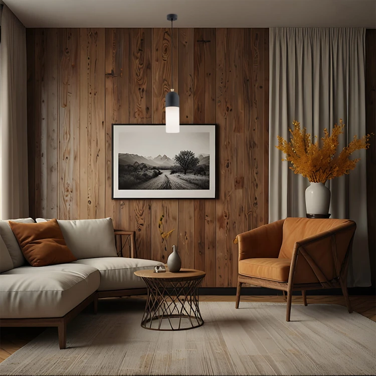 Pojedyncza lamp wisząca - Burgos Czarna, mleczne szkło arnżacja.jpg