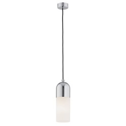 Pojedyncza lamp wisząca - Burgos Chrom, mleczne szkło.jpg