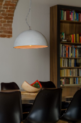 SFERA L betonowa lampa sufitowa, średnica 47 cm