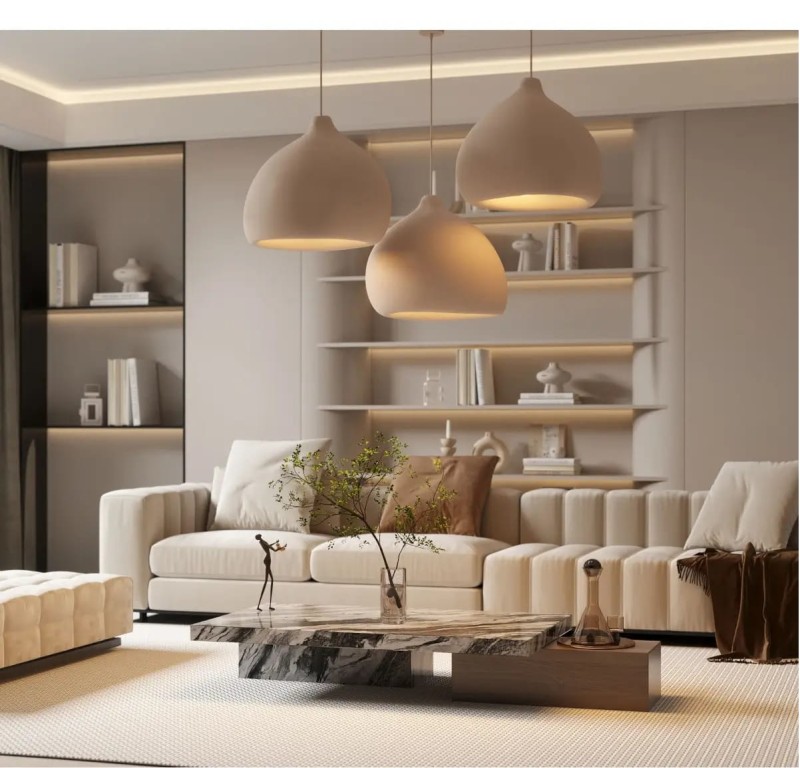 Lampa wiszaca Mauro S Taupe, lampa wisząca do sypialni, kuchni, łazienki