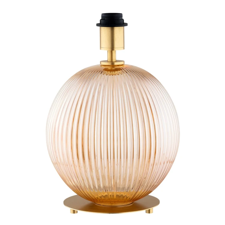 Hamilton szklana kula ryflowana kolor miodowy.jpg