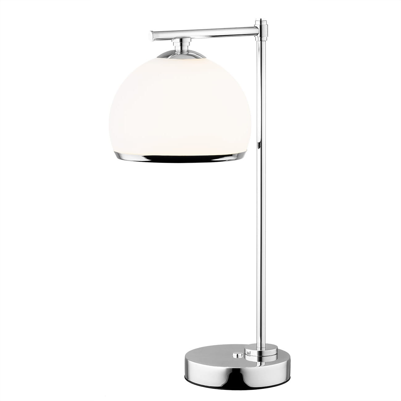 Lampa stołowa -klasyczna Marbella Plus Chrom, klosz czasza biała mleczna.jpg