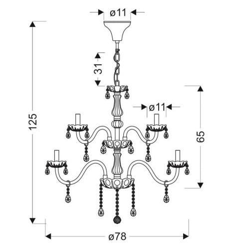 Żyrandol Cristallo 12 Chrom – srebrny, wielopoziomowy żyrandol z kryształkami,12 źródłami światła,  do wnętrz klasycznych, pałacowych wymiary.jpg