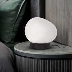 Lampa stołowa Stones 30 – skandynawski design z naturą w tle, lampka nocna do sypialni aranżacja
