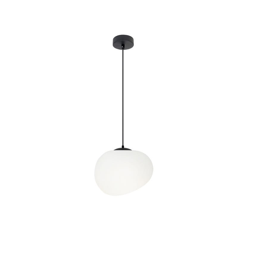 Lampa wisząca pojedyncza Stones 20 w kształcie otoczaka , lampa do sypialni, kuchni, jadalni.jpg