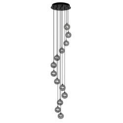 Wysoka lampa wisząca spiralna Dori 13  grafit – nowoczesne oświetlenie do wysokich wnętrz aranżacja.jpg