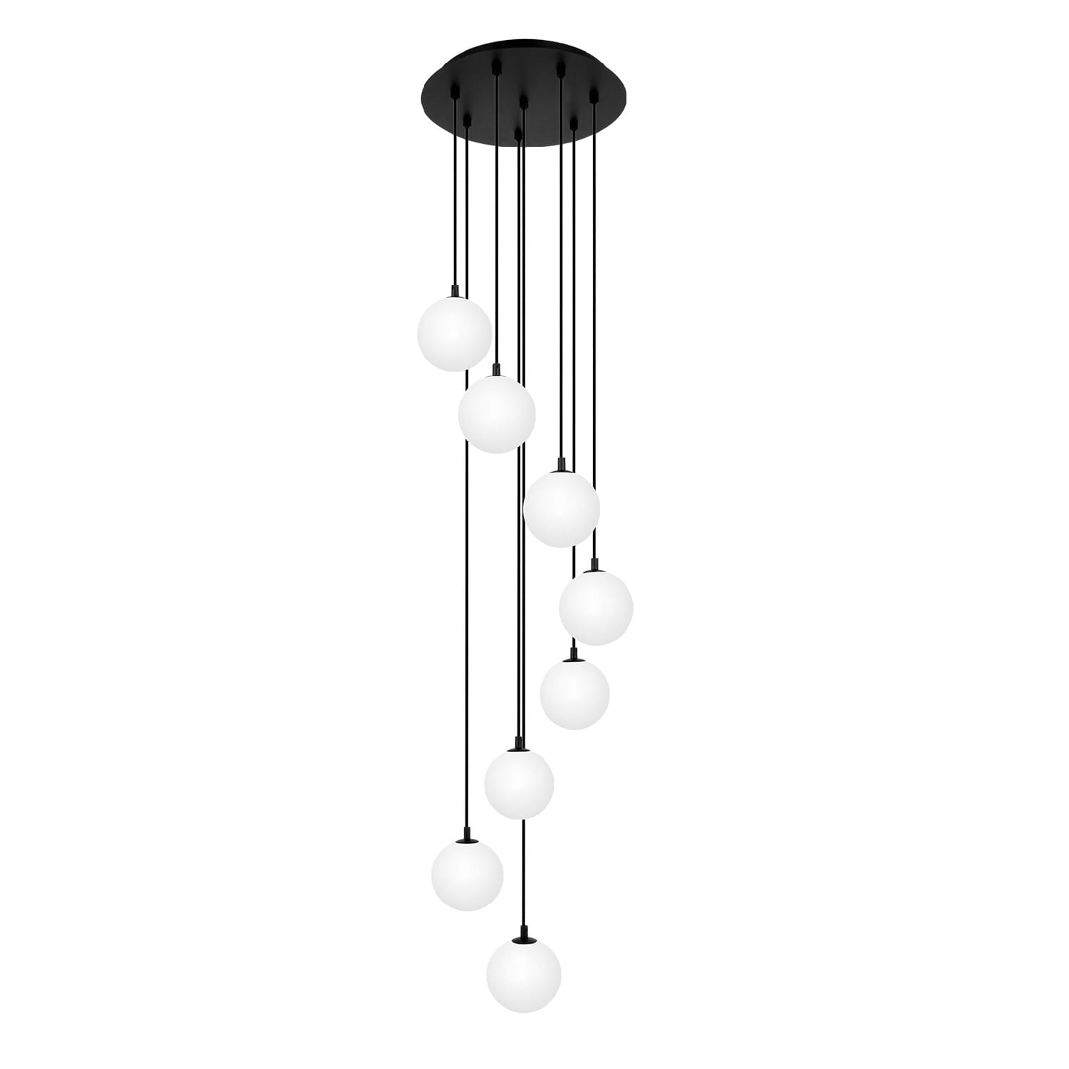 Lampa wiszaca spiralna - Aspen 8, mleczne klosze, do nowoczesnych wnętrz.jpg