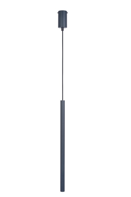 Lampa wisząca pojedyncza Sopel 1 grafit– elegancja w minimalistycznej formie podłużnej rurki 50cm długości.jpg