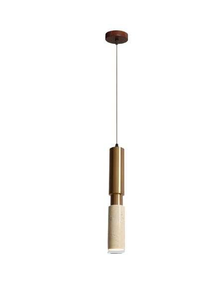 lampa wisząca Natural kamienna złota z trawertynu H35 cm GU10 – eleganckie oświetlenie z naturalnego kamienia - Domodes.jpg