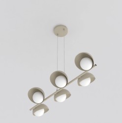 Młodzieżowa lampa wisząca mokka Boom 6 do sypialni.jpg