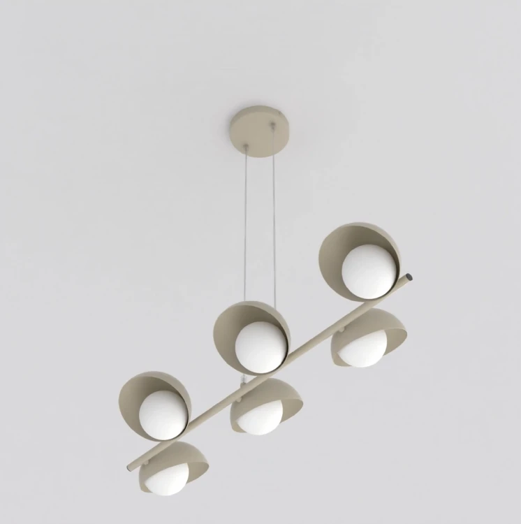 Młodzieżowa lampa wisząca mokka Boom 6 do sypialni.jpg