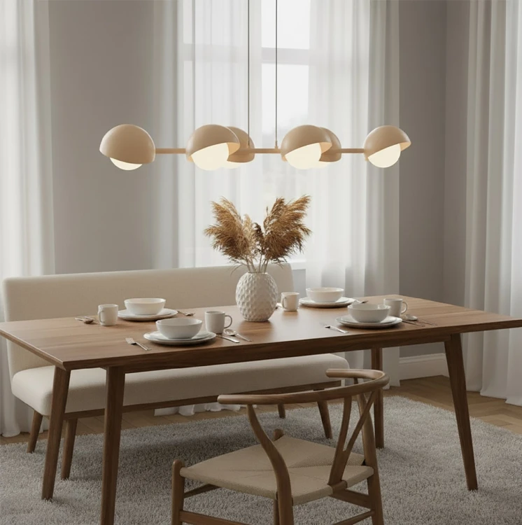 Boom 6 Mokka elegancka lampa wisząca nad stół w jadalni.jpg