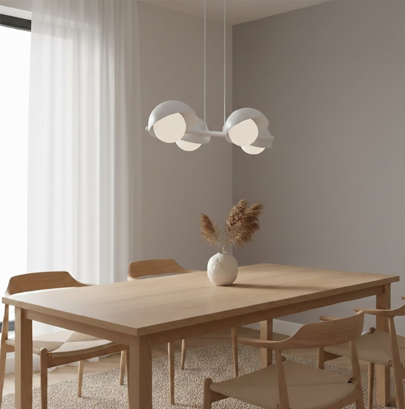 Lampa wiszaca nad mały stolik, kolor  biały, Boom 4 biała aranżacja.jpg