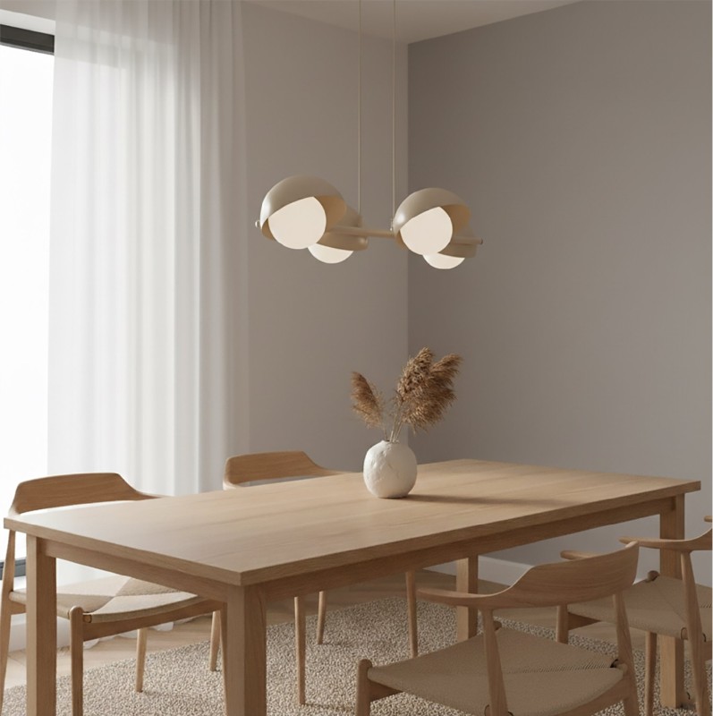 lampa nad mały stół w salonie, Lampa wisząca w kolorze beżowym, Boom 4 Mokka,.jpg