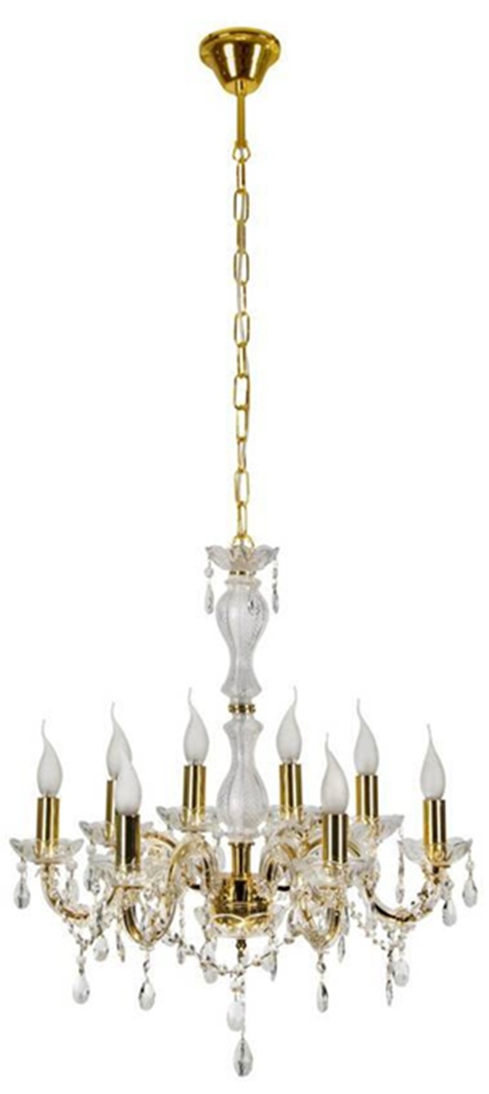 Złoty żyrandol kryształowy Maria Teresa 8 w stylu art déco.jpg