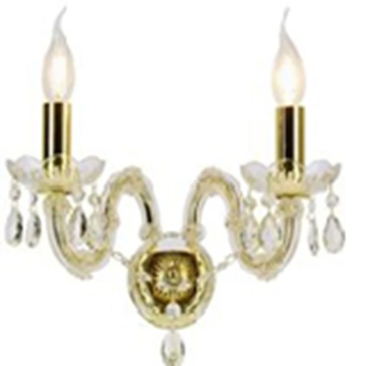 Luksusowy  podwójny złoty kinkiet kryształowy Maria Teresa do przedpokoju.jpg