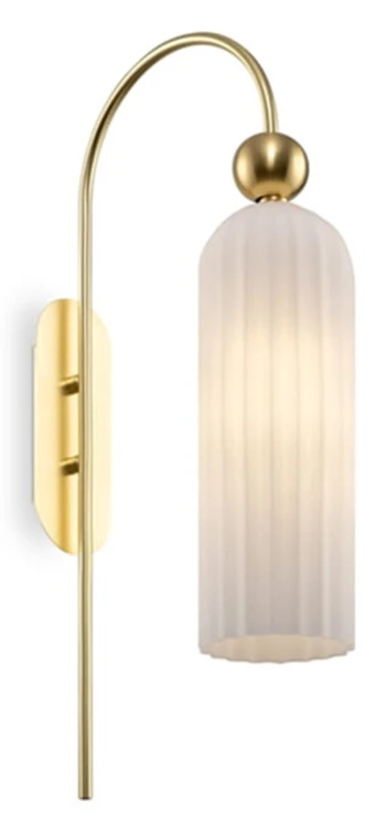 Kinkiet Venesia 53 cm, cylindryczny, białe mrożone szkło ryflowane, złota oprawa.jpg