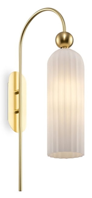 Kinkiet Venesia 53 cm, cylindryczny, białe mrożone szkło ryflowane, złota oprawa.jpg
