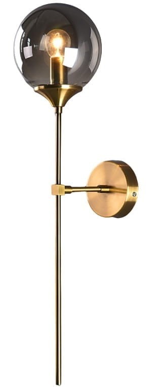 Mace Copper  kinkiet szkło dymione szare.
