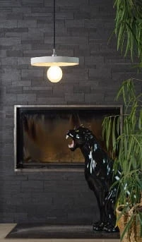 Industrialna betonowa lampa wisząca PRIMITIVO