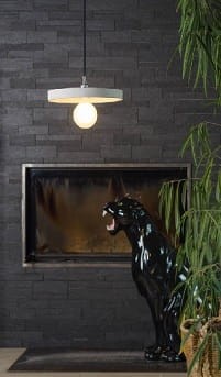 Industrialna betonowa lampa wisząca PRIMITIVO