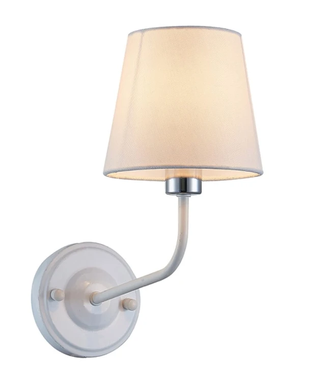 York kinkiet  klasyczny biały, klosz biały