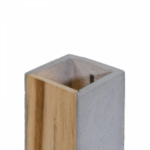 ORTO TEAK kinkiet betonowy z drewnem teakowym