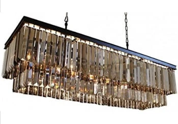 Żyrandol kryształowy QUARTZ RECTANGLE długość 100cm