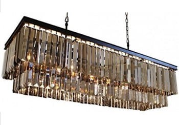 Żyrandol kryształowy QUARTZ RECTANGLE długość 100cm