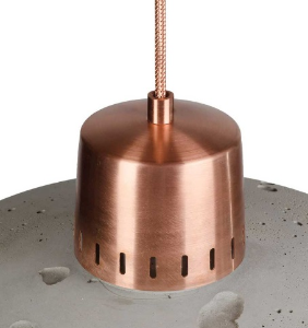 KORTA 1 betonowa lampa wisząca średnica 28,5 cm.