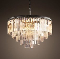 Żyrandol kryształowy kaskada Quartz Fall XL  80cm