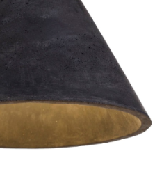 KOBE 3 betonowa lampa sufitowa, wysokość 21 cm