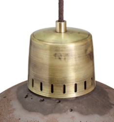 KORTA 1 betonowa lampa wisząca średnica 28,5 cm.