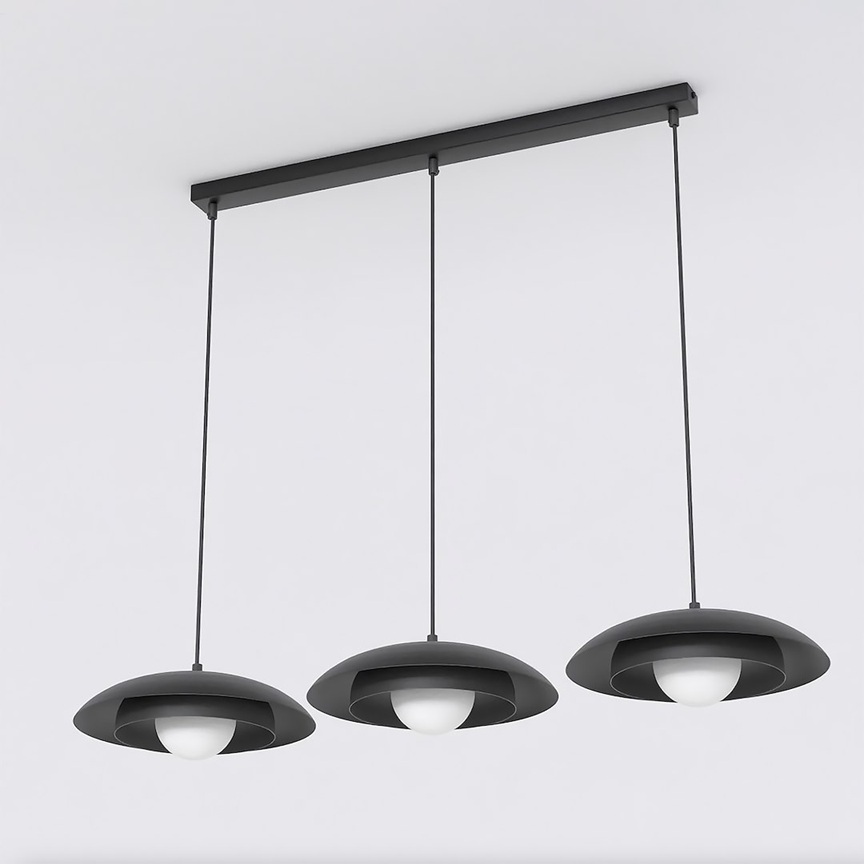 lampa sufitowa Skin BL potrójna do jadalni i kuchni czarne klosze.jpg