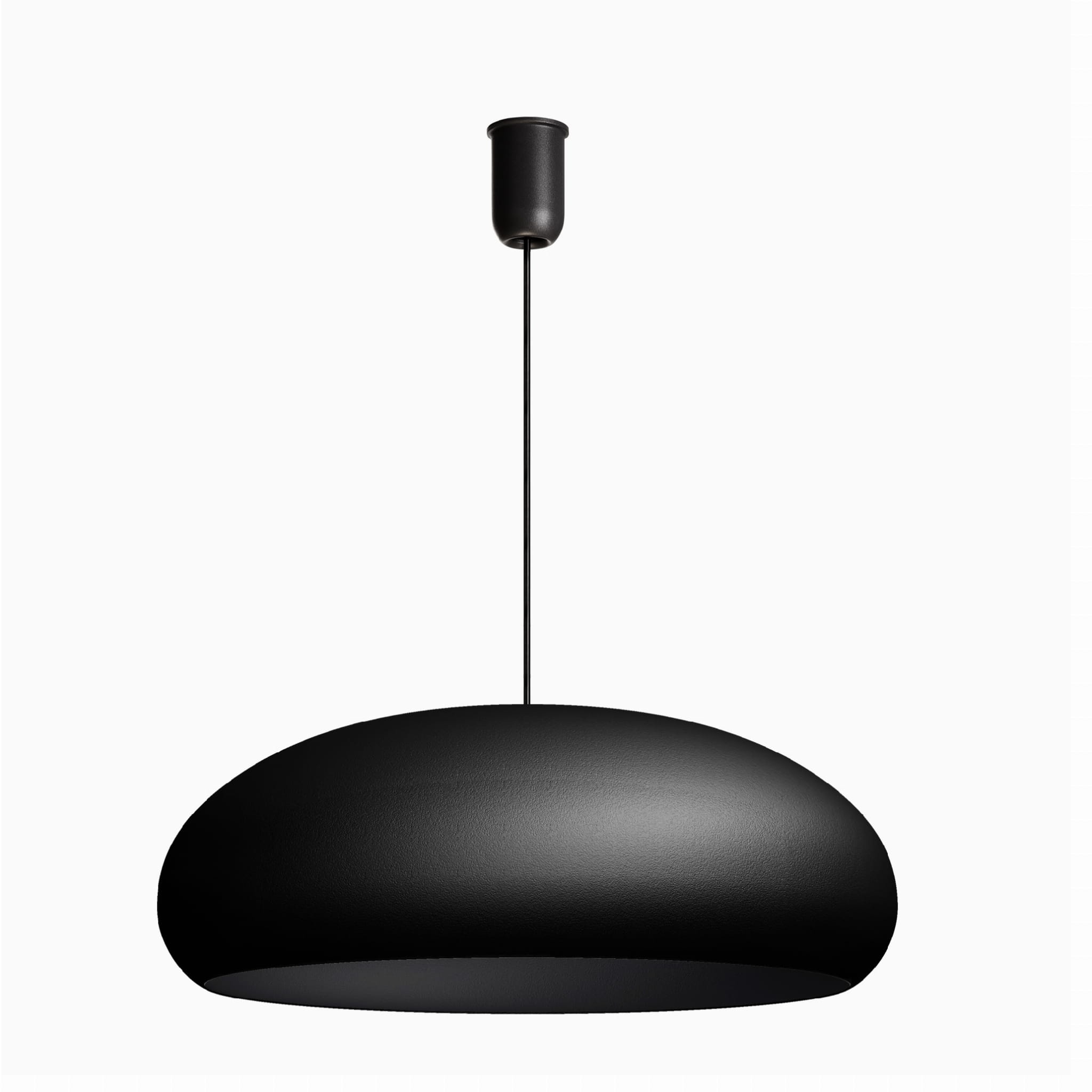 Duża lampa wisząca Cocco Ufo Monocolor  czarna 60 cm nad wyspę Domodes